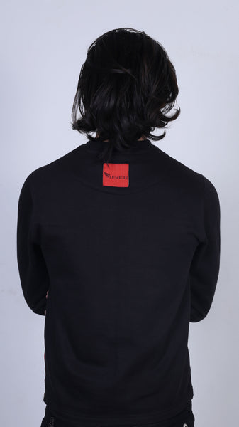 Black Side Zip - Sweat (LS-34A)