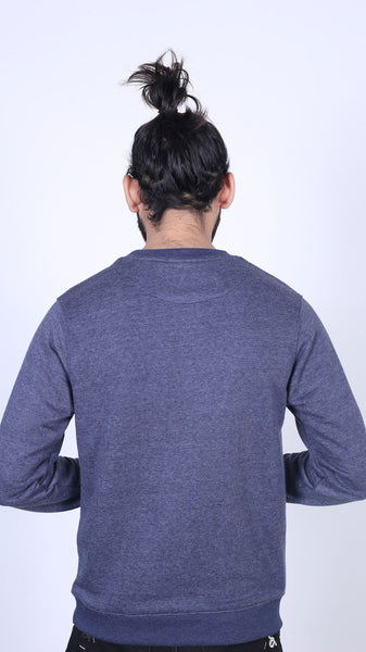 Sweatshirt Blue Emboss Printing  (LS-31)