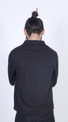 Shadow Elegance: Black Essence Full Sleeve Tee (LP-40)