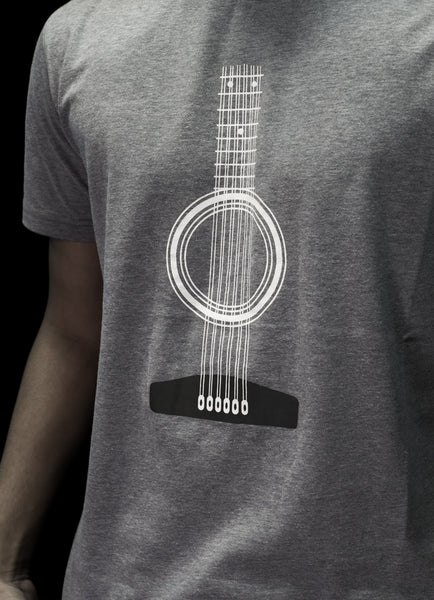 String Infusion: Heather Gray Tee with Guitar Groove (LTS-54)