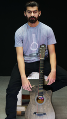 String Infusion: Heather Gray Tee with Guitar Groove (LTS-54)